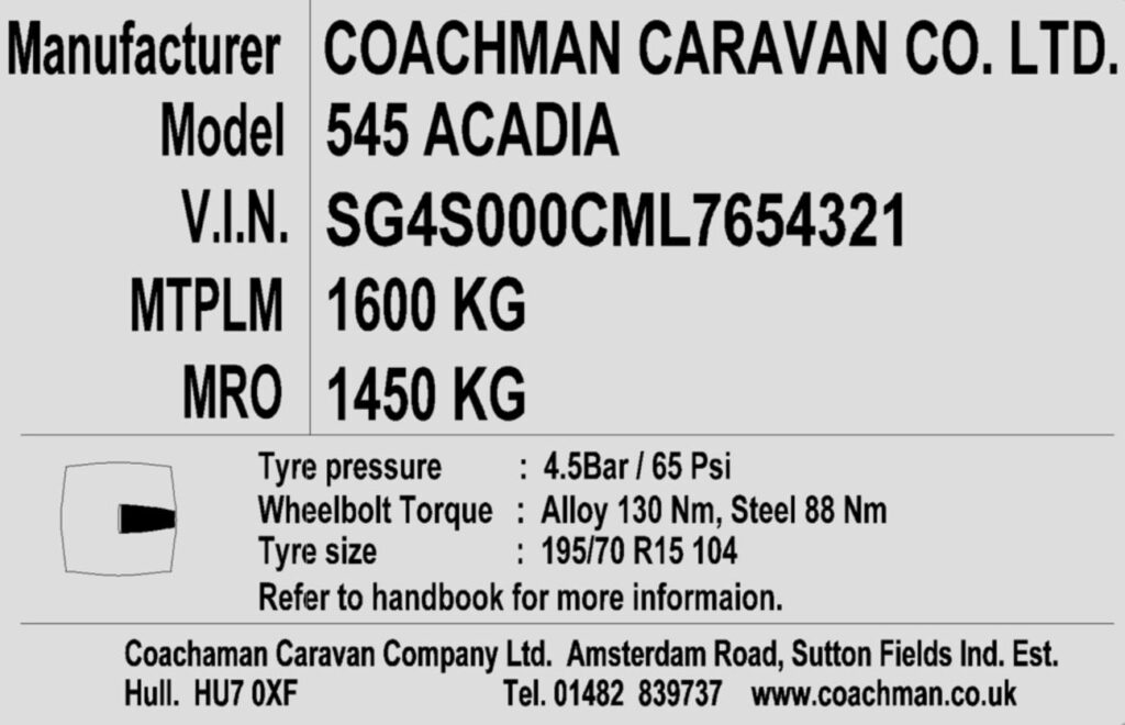 caravan weight plate