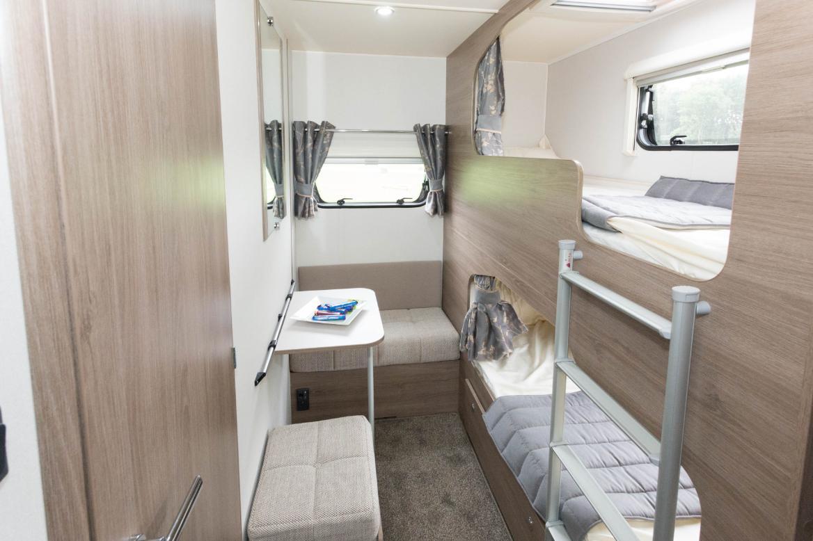 bunk beds in a caravan