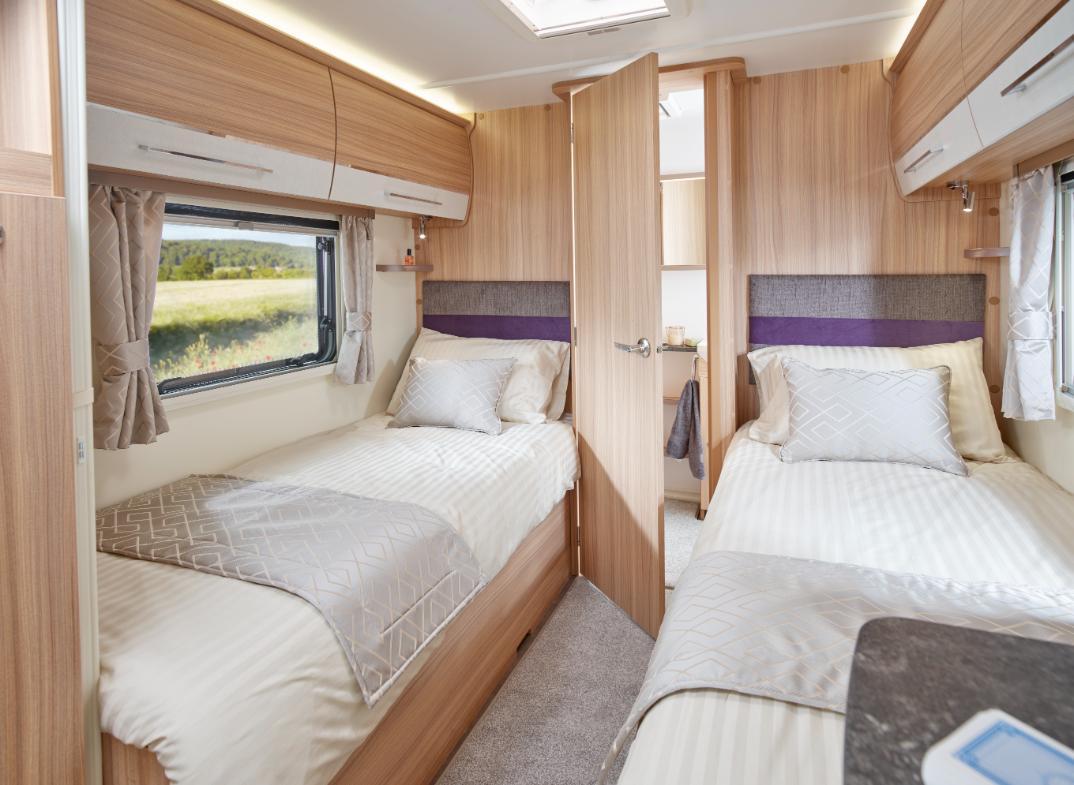 single beds in a caravan