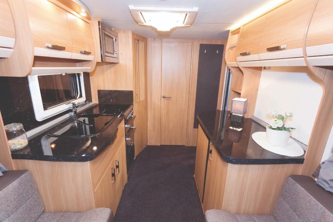 two-berth caravan interior