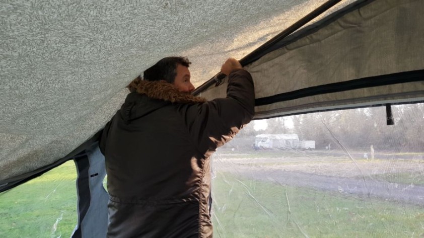 how to clean a caravan awning
