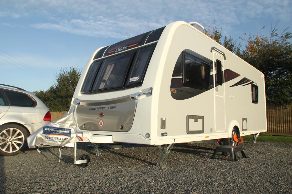  Raymond James Caravans' Osprey has an MTPLM of 1412kg, while my BMW estate's kerbweight is 1505kg. That's an excellent 94� match for an experienced towcar driver